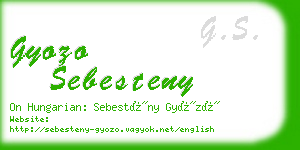 gyozo sebesteny business card